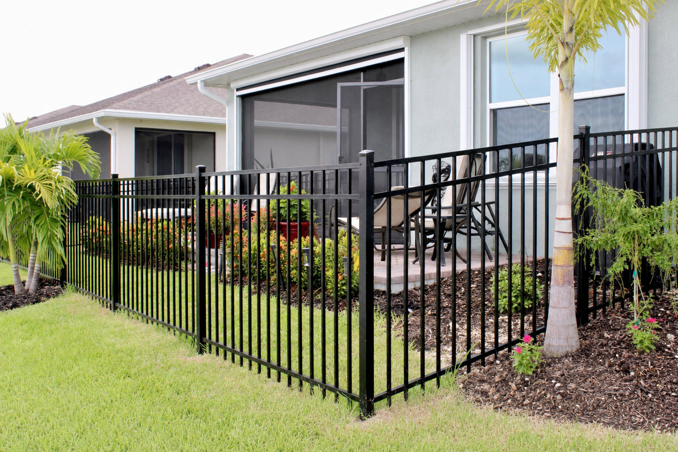 Aluminum fence installation