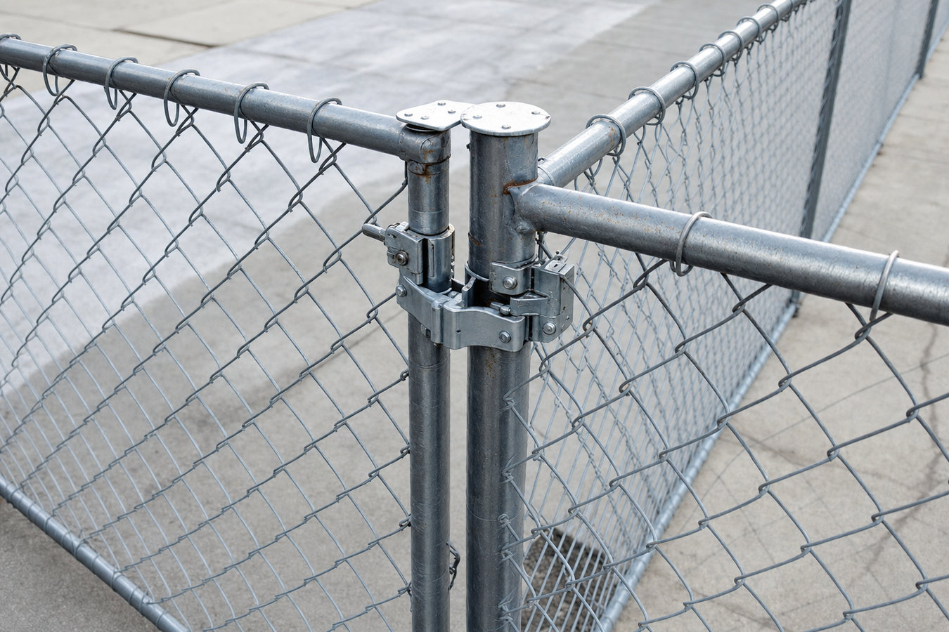 Chain link fence installation